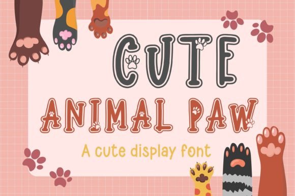 Cute Animal Paw: A Playful Font for Creative Projects