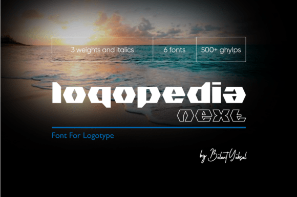 Logopedia Next: A Creative Font for Bold Geometric Design