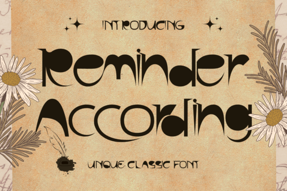 Reminder According: A Font with Personality and Purpose